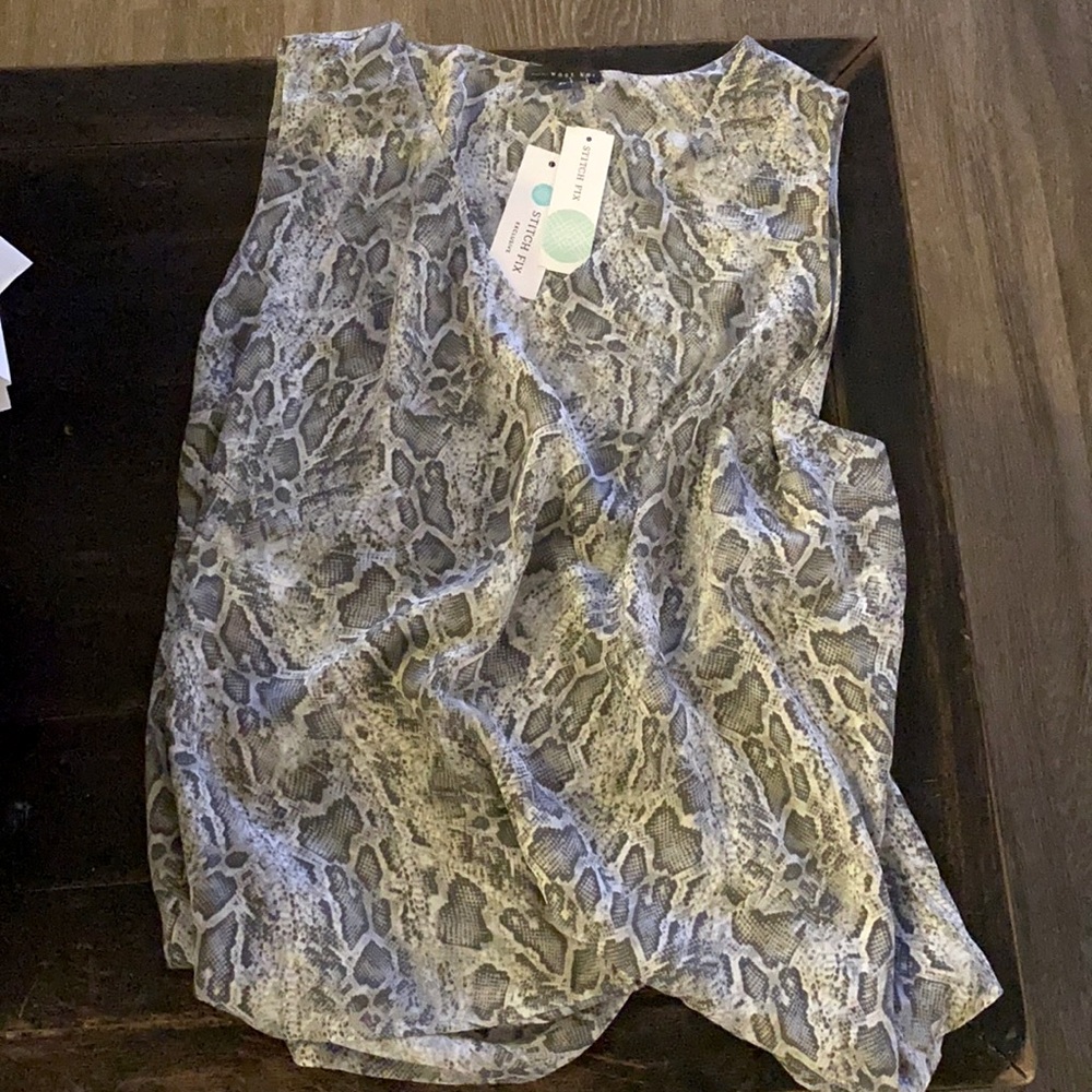Plus size SnakeSkin Sleeveless blouse